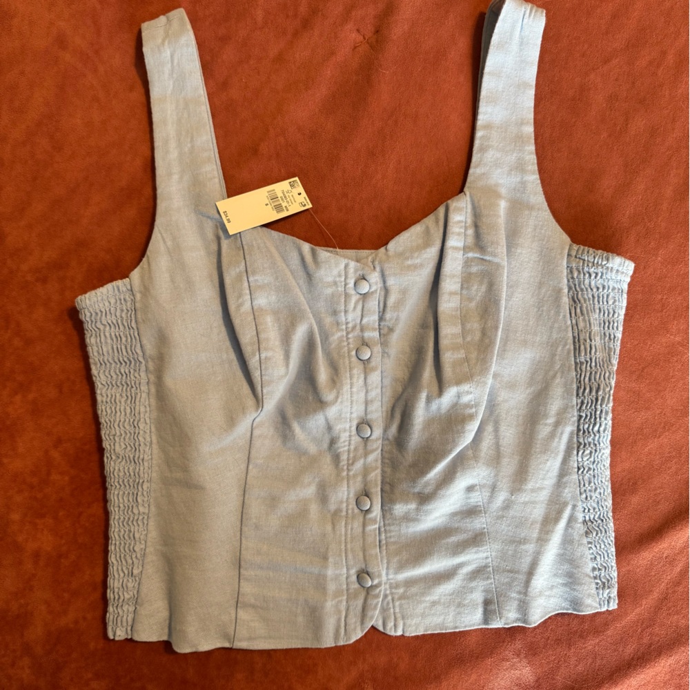 Women's Blue Sleeveless Top